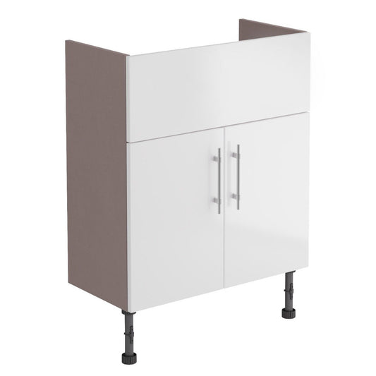 Surrey White Gloss Fitted Furniture Vanity Unit 600mm