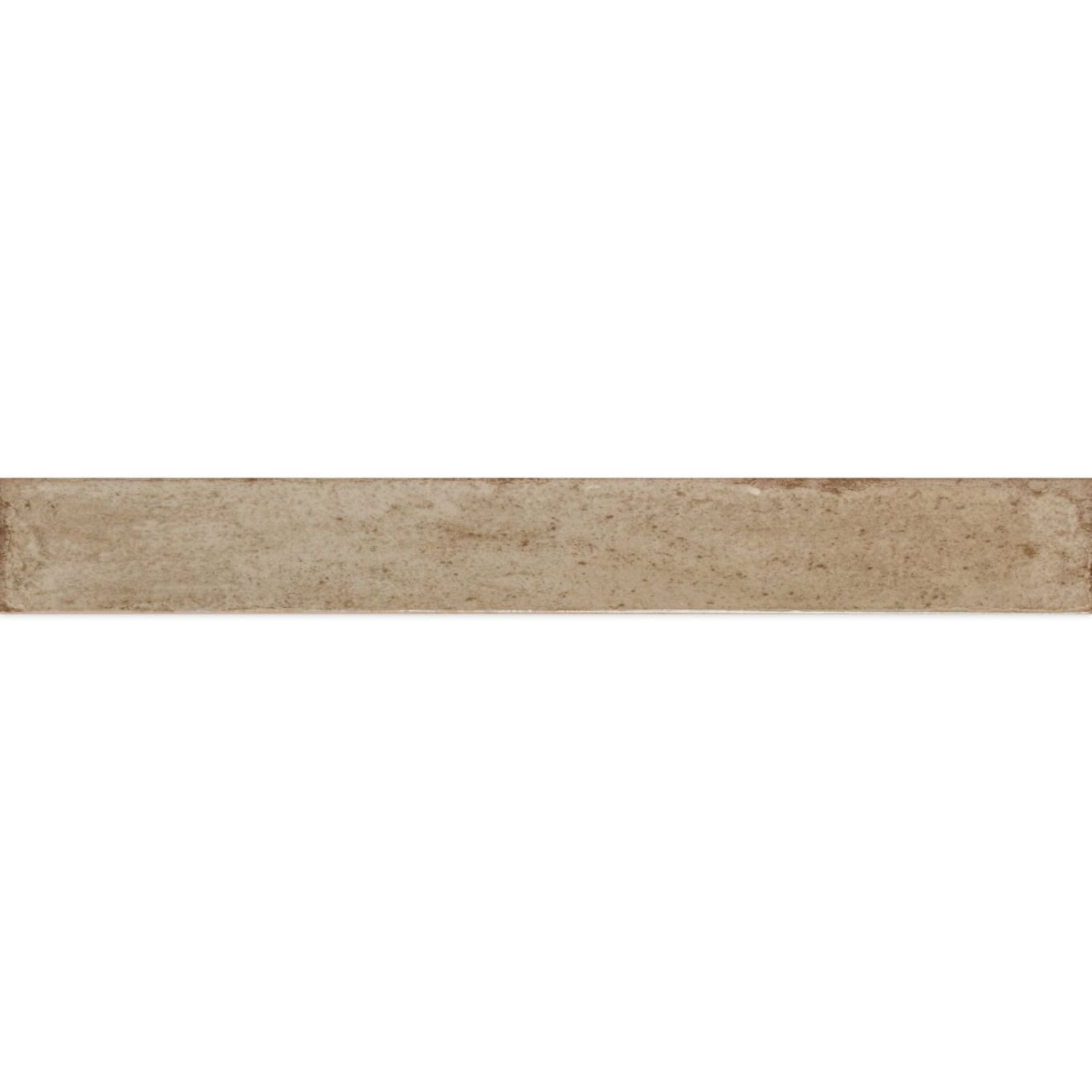 Capri Capuccino Beige Gloss Ceramic Brick Tile 400x50mm