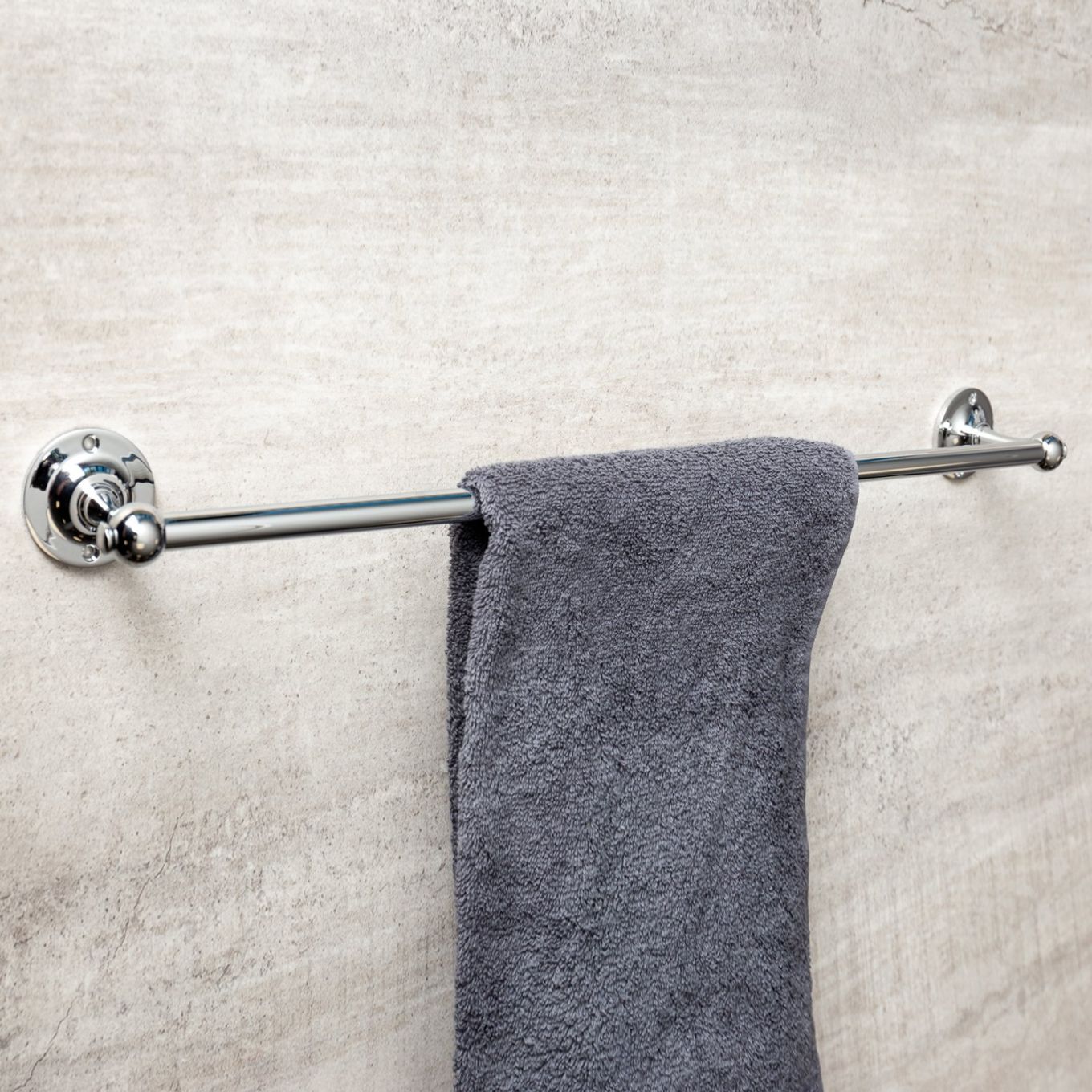 Cambridge Chrome Single Towel Rail