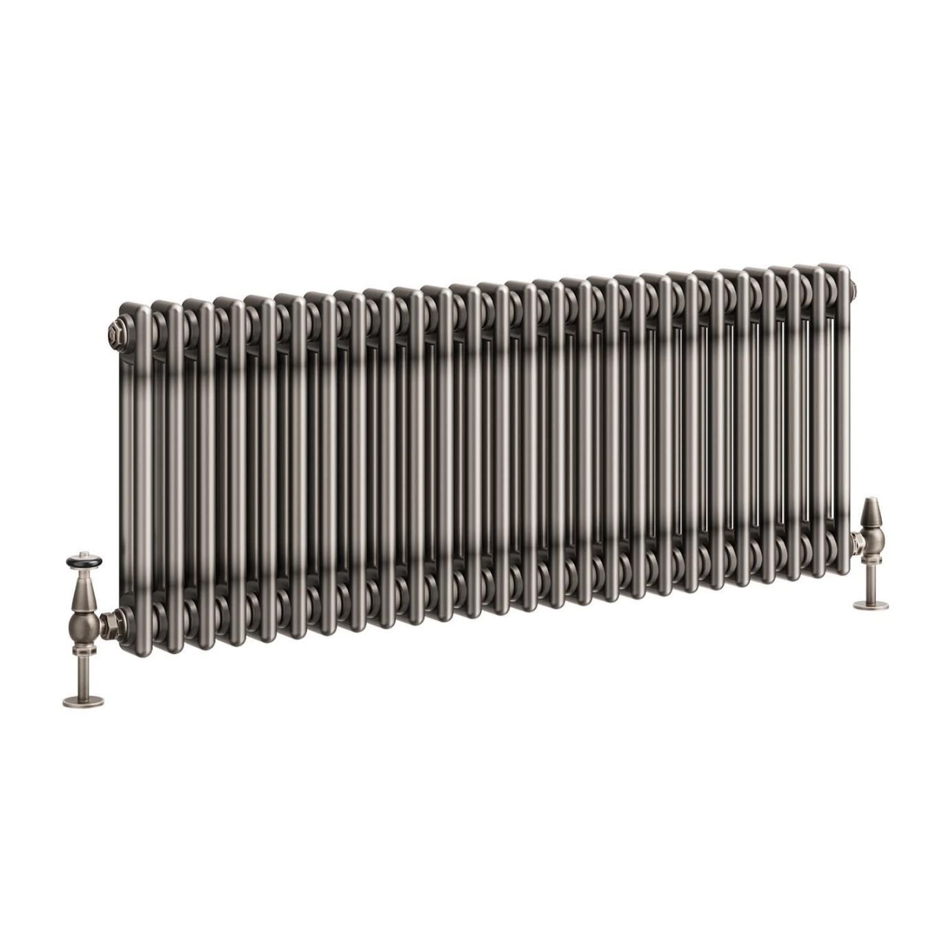 Clement Raw Metal Double Horizontal Column Radiator 400x1190mm