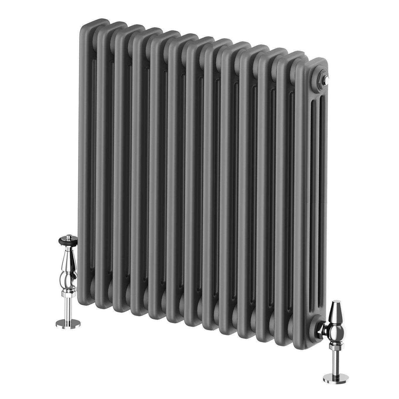 Upton Grey Triple Horizontal Column Radiator 600x605mm