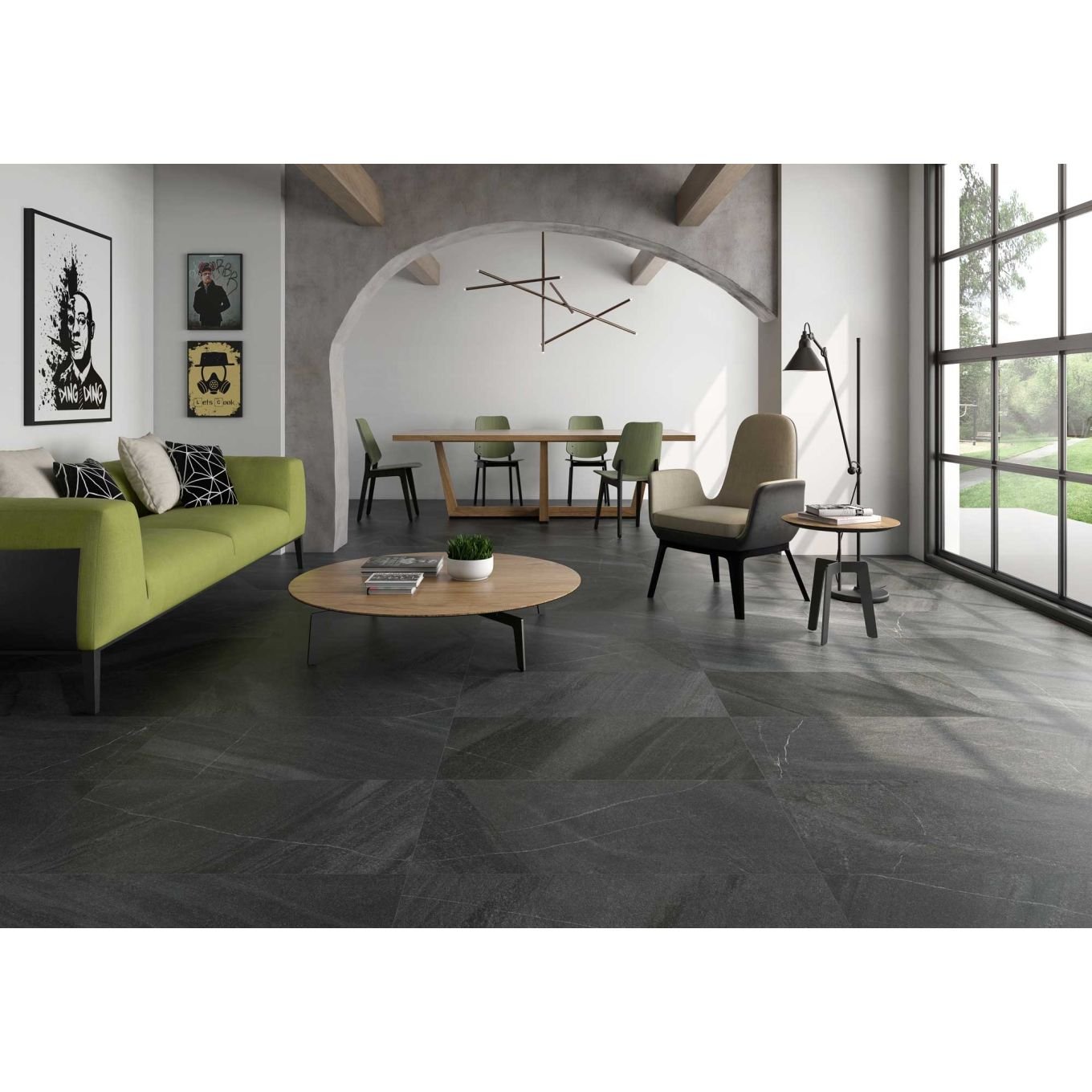 Cave Mica Stone Effect Indoor Porcelain Tile 600x600mm