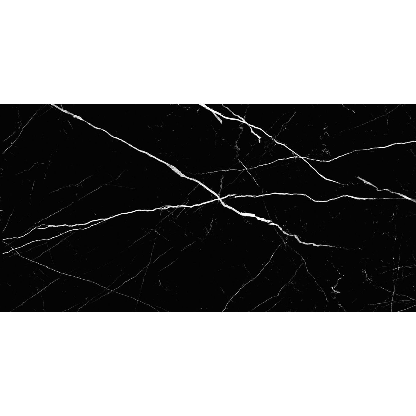 Terrassa Negro Black Marble Polished Porcelain Tile 600x1200mm