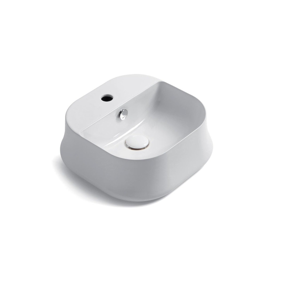 Amalfi White Square Countertop Basin
