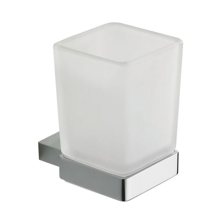 Cubic Chrome Toothbrush Holder