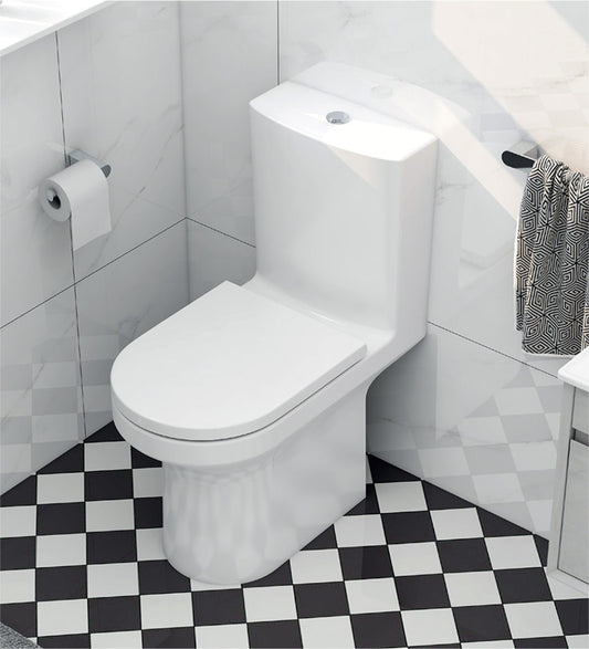 Alma Rimless Open Back Close Coupled Pan & cistern (pan height 420mm)
