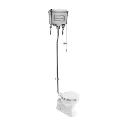 Standard High Level WC with Dual Flush Aluminium Cistern