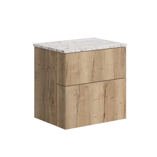 Avenue 600 Two drawer Vanity with Gold Vein Worktop