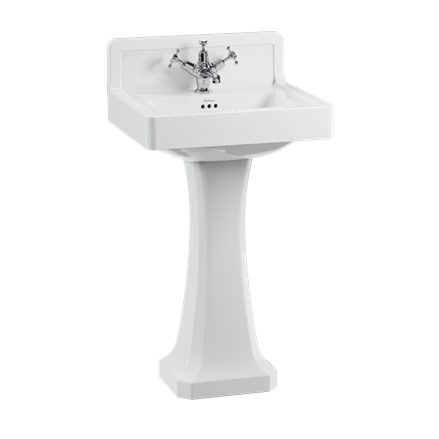 Contemporary Basin 56cm Upstand with Pedestal