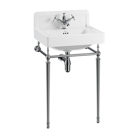 Contemporary Basin 56cm Upstand with Washstand