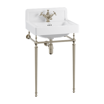 Contemporary Basin 56cm Upstand with Washstand