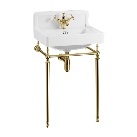 Contemporary Basin 56cm Upstand with Washstand
