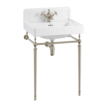 Contemporary Basin 61cm Upstand with Washstand