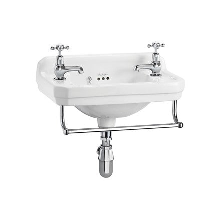 Edwardian 51cm Cloakroom Basin with Towel Rail