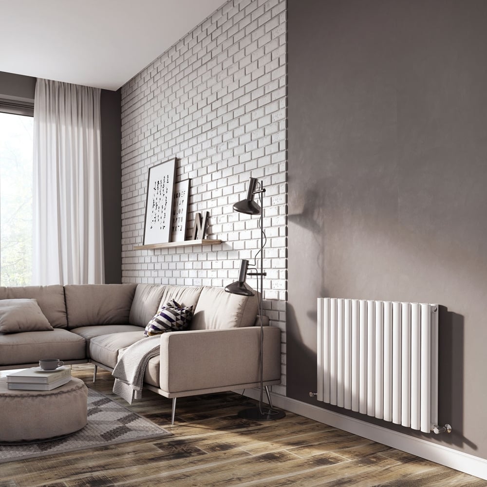 Islington Double White Horizontal Radiator 600x820mm