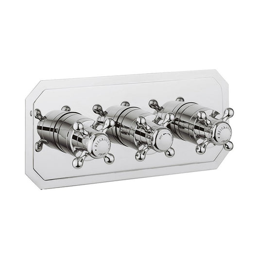 Belgravia 2 Outlet 3 Handle Concealed Thermostatic Shower Valve Landscape 