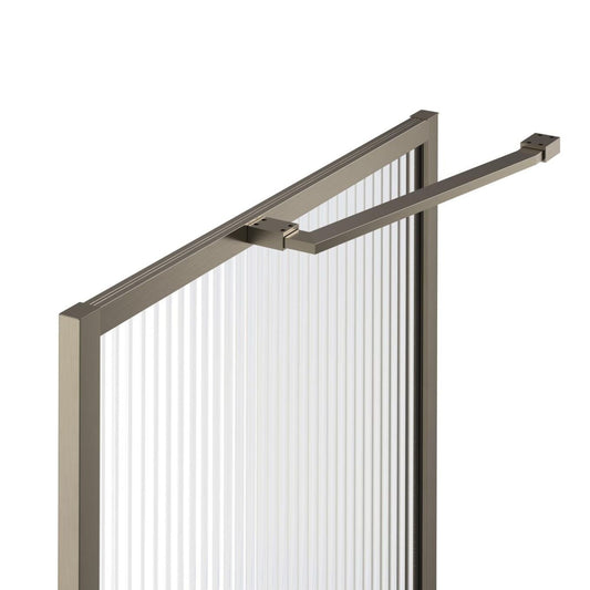 Amien Brushed Nickel Shower Screen Angled Support Bar 480mm