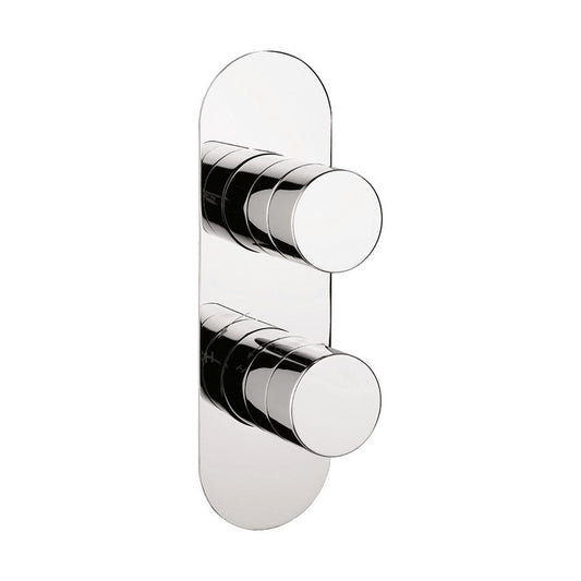 Central 2 Outlet 2 Handle Concealed Thermostatic Shower Valve Portrait 
