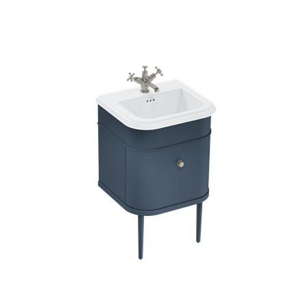 Chalfont 550mm Single Drawer Unit with Ceramic Basin - Blue