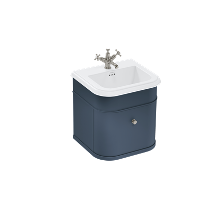Chalfont 550mm Single Drawer Unit with Ceramic Basin - Blue