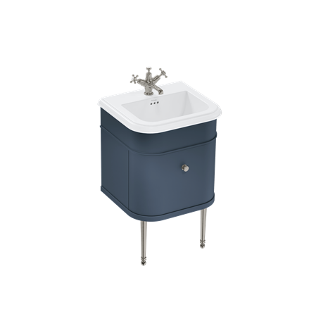 Chalfont 550mm Single Drawer Unit with Ceramic Basin - Blue