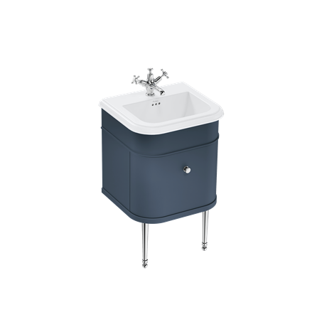 Chalfont 550mm Single Drawer Unit with Ceramic Basin - Blue