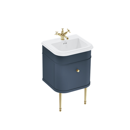 Chalfont 550mm Single Drawer Unit with Ceramic Basin - Blue
