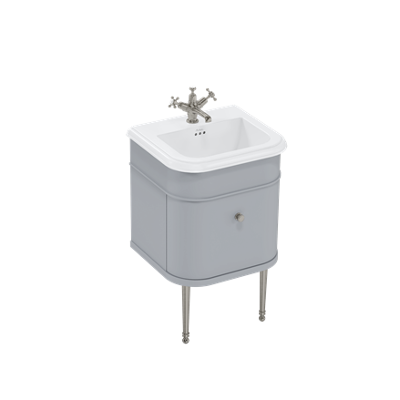 Chalfont 550mm Single Drawer Unit with Ceramic Basin - Classic Grey