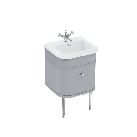Chalfont 550mm Single Drawer Unit with Ceramic Basin - Classic Grey