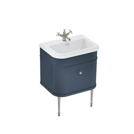 Chalfont 650mm Single Drawer Unit with Ceramic Basin - Blue