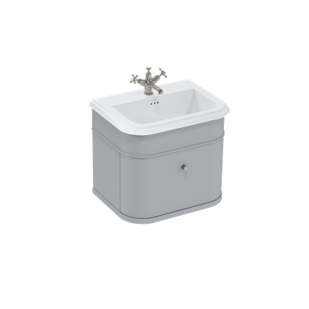 Chalfont 650mm Single Drawer Unit with Ceramic Basin - Classic Grey