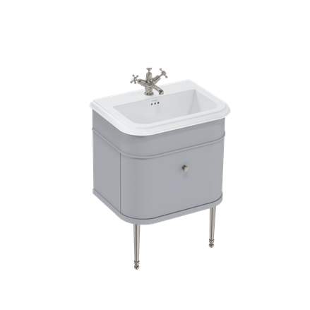 Chalfont 650mm Single Drawer Unit with Ceramic Basin - Classic Grey