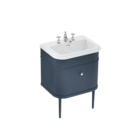 Chalfont 650mm Single Drawer Unit with Ceramic Basin - Blue