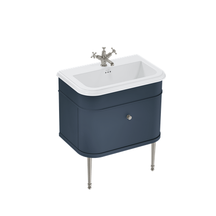 Chalfont 750mm Single Drawer Unit with Ceramic Basin - Blue