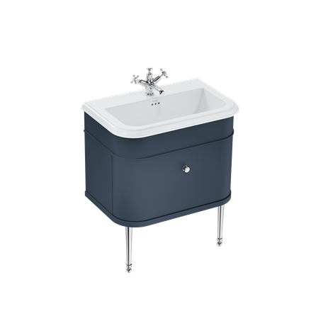 Chalfont 750mm Single Drawer Unit with Ceramic Basin - Blue