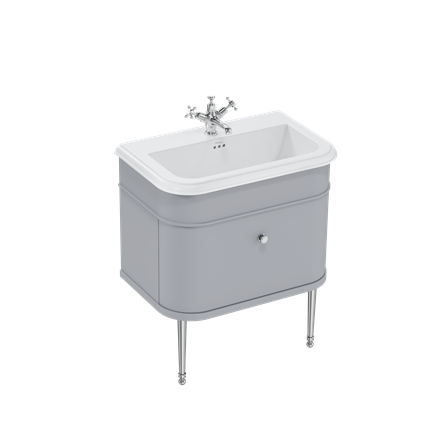 Chalfont 750mm Single Drawer Unit with Ceramic Basin - Classic Grey