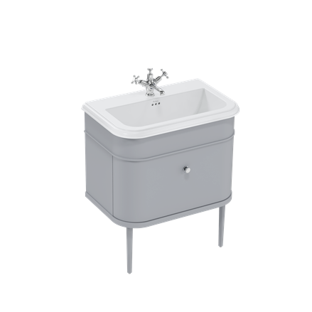 Chalfont 750mm Single Drawer Unit with Ceramic Basin - Classic Grey