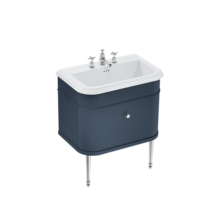 Chalfont 750mm Single Drawer Unit with Ceramic Basin - Blue