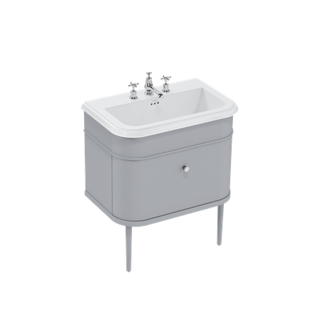 Chalfont 750mm Single Drawer Unit with Ceramic Basin - Classic Grey