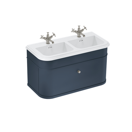 Chalfont 1000mm Single Drawer Unit with Ceramic Basin - Blue