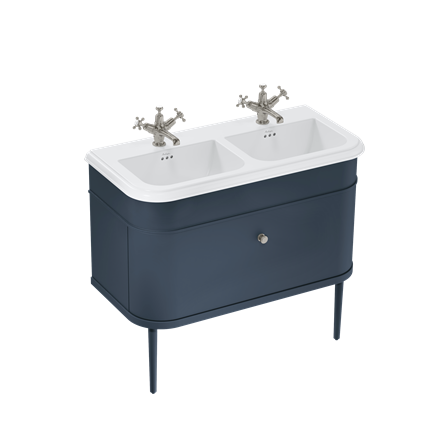 Chalfont 1000mm Single Drawer Unit with Ceramic Basin - Blue