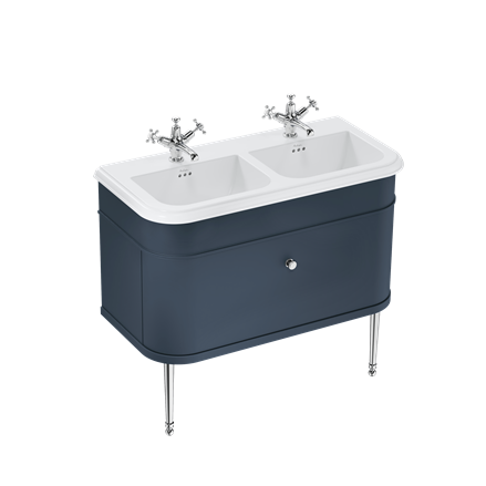Chalfont 1000mm Single Drawer Unit with Ceramic Basin - Blue