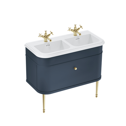 Chalfont 1000mm Single Drawer Unit with Ceramic Basin - Blue