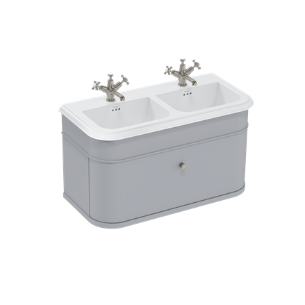 Chalfont 1000mm Single Drawer Unit with Ceramic Basin - Classic Grey