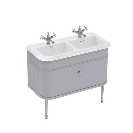 Chalfont 1000mm Single Drawer Unit with Ceramic Basin - Classic Grey