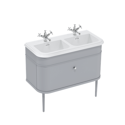 Chalfont 1000mm Single Drawer Unit with Ceramic Basin - Classic Grey