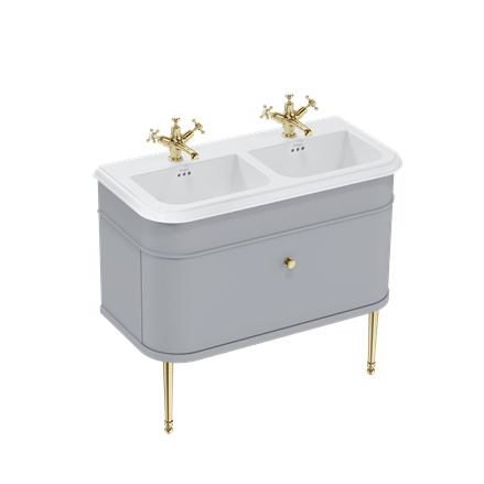 Chalfont 1000mm Single Drawer Unit with Ceramic Basin - Classic Grey