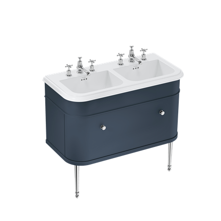 Chalfont 1000mm Single Drawer Unit with Ceramic Basin - Blue