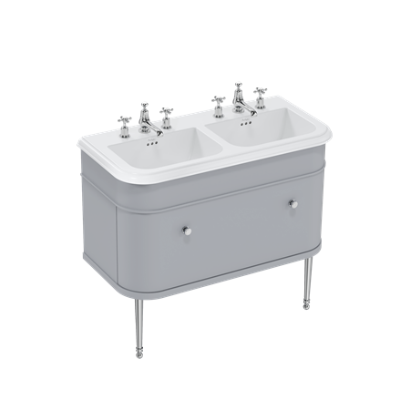 Chalfont 1000mm Single Drawer Unit with Ceramic Basin - Classic Grey