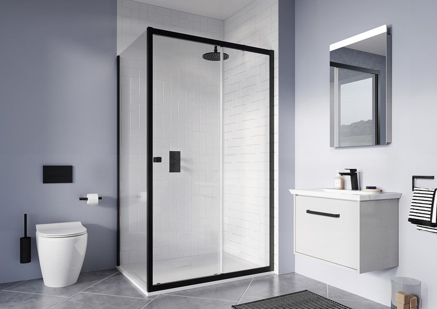 Clear 6 Single Sliding Door & Side Panel